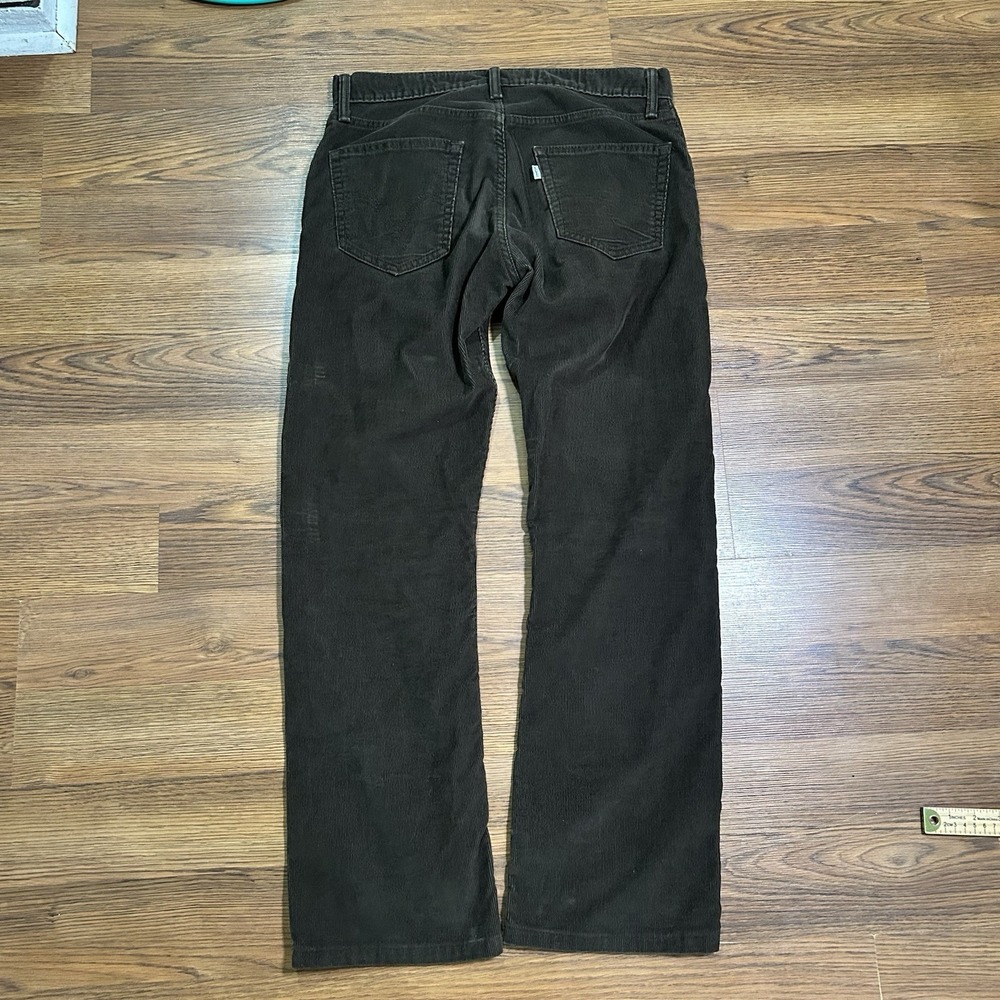 Levis 505 Mens 31x30 Corduroy Pants Brown Straight Fit Casual Workwear Preppy - Picture 9 of 13